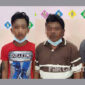 Keempat tersangka kasus narkoba asal Kecamatan Diwek, saat diamankan di Polres Jombang beserta barang buktinya.