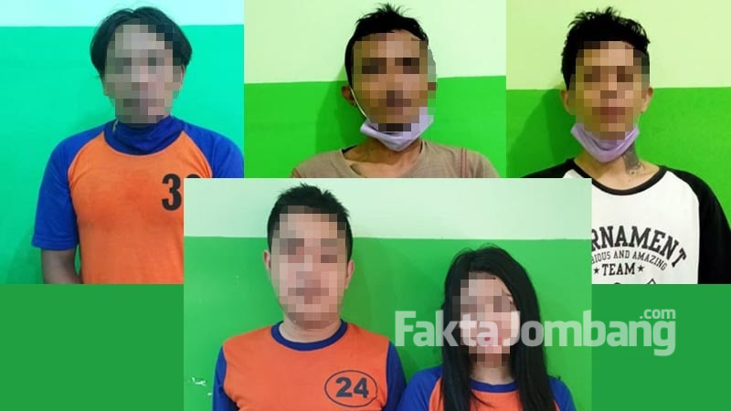 Dari Kos Ceweng Jombang, Polisi Ringkus 4 Pria dan 1 Cewek Jaringan Sabu-sabu