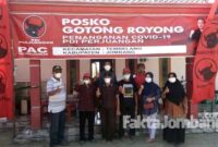 Salah satu Posko Gotong di PAC PDI Perjuangan Kecamatan Tembelang, Jombang.