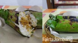Nasi bakar, menu andalan warung milik Didin, di Dusun Dusun Padangan, Desa/ Kecamatan Plandaan, Kabupaten Jombang.