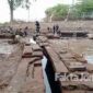 Situs petirtaan Sumberbeji, Desa Kesamben, Kecamatan Ngoro, Jombang saat proses ekskavasi tahap empat. 