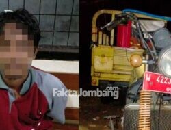 Pakai Motor Plat Merah, Pegawai Honorer Curi Besi Pagar Bypass Mojoagung Jombang