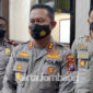 Kapolres Jombang AKBP Agung Setyo Nugroho didampingi Wakapolres Kompol. Ari Trestiawan dan Kasatlantas AKP Rudi Purwanto.