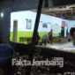 Kondisi puing reruntuhan bangunan gedung latihan kesenian SDN Balonggemek 1 Kecamatan Megaluh, Kabupaten Jombang.