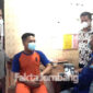 Tubagus Muhammad Joddy Pramas Setya, sopir Vanessa Angel saat ditahan di Polres Jombang.