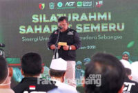 ACT  Jombang saat berada di Lumajang, berencana membangun 100 rumah warga terdampak erupsi Gunung Semeru.