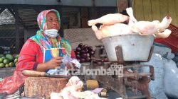 pedagang daging ayam di pasar legi jombang