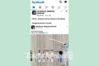 Tangkapan layar postingan jual beli narkoba jenis sabu-sabu di salah satu grup Facebook di Jombang.