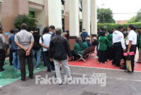 Suasana sidang perdana praperadilan MSA, putra salah satu kiai di Pengadilan Negeri Jombang, Kamis (20/1/2022).