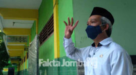 Suasana MAN 1 Jombang yang memberlakukan lockdown, usai dua pelajarnya terpapar Covid-19, Selasa (8/2/2022)