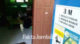 Suasana salah satu ruangan di MAN 1 Jombang yang sedang lockdown.