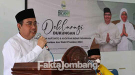 Anggota Komisi IX DPR RI, Yahya Zaini, saat deklaasi Basrah di Jombang, Jawa Timur, Senin 28 Februari 2022.