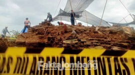 Kondisi situs Pandegong, Menganto, Mojowarno, Jombang, di hari kesembilan ekskavasi tahap dua oleh tim BPCB Jatim, Kamis (24/3/2022).