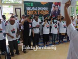 Puluhan Petani Deklarasikan Erick Thohir Jadi Presiden 2024 di Mojowangi Jombang