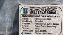 Proyek Sumur Dangkal Banjardowo, DPMD Jombang: ‘Leading Sectornya OPD Sesuai Pekerjaan’