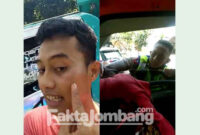 Tangkapan layar dua video yang menayangkan arogansi oknum polisi. Video tersebu kemudian viral di media sosial (Medsos) Facebook. 