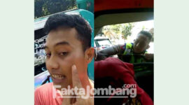 Tangkapan layar dua video yang menayangkan arogansi oknum polisi. Video tersebu kemudian viral di media sosial (Medsos) Facebook. 
