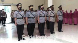 Upacara serah terima jabatan (Sertijab) di Gedung Graha Bhakti Bhayangkara Polres Jombang, Jumat (22/07/2022). 