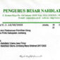 Tangkapan surat Pengurus Besar Nahdlatul Ulama (PBNU) Nomor 325/A.I.06/06/2022, perihal Instruksi Pelaksanaan Pemilihan Ulang Ketua PCNU Kabupaten Jombang.